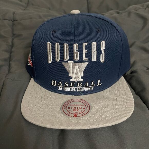 Los Angeles Dodgers Hat Snapback Navy Blue Mitchell & Ness Original Fit NWT MLB - Picture 1 of 6